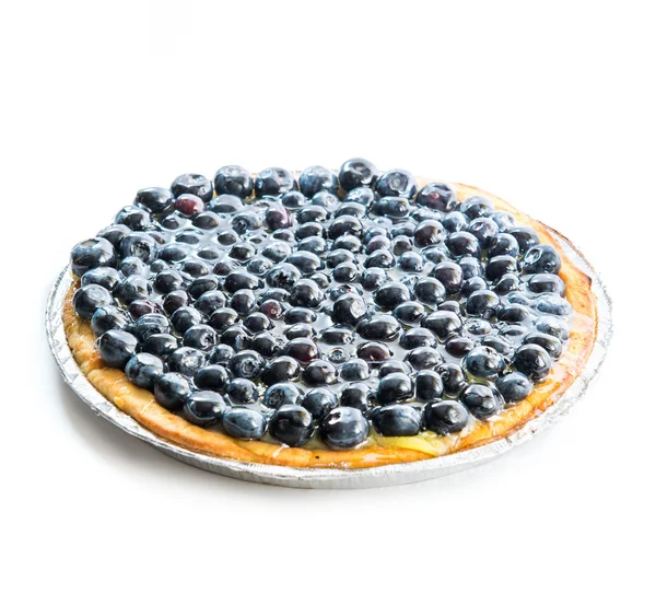 Tårta med blåbär på bakgrund — Stockfoto