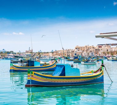  Marsaxlokk Harbor tekneler