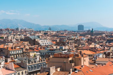 Areal view on Marseille, France