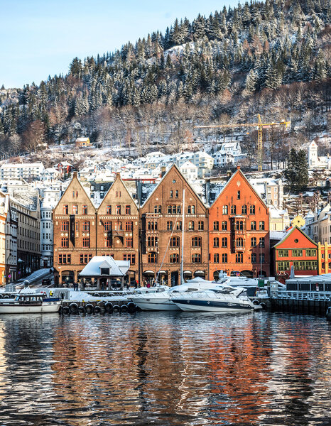 historical part of the city. Bergen, Norway