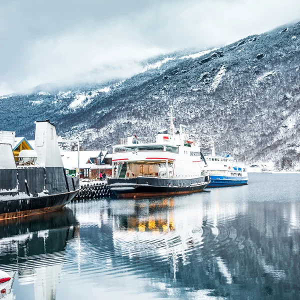 Norska fjordar på vintern — Stockfoto