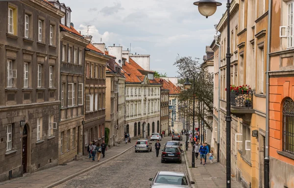 Rua na cidade velha, Varsóvia — Fotografia de Stock