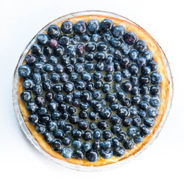 Ahududu ile tart. Üstten Görünüm