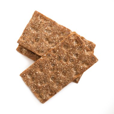 Arka plan üzerinde izole Crispbread