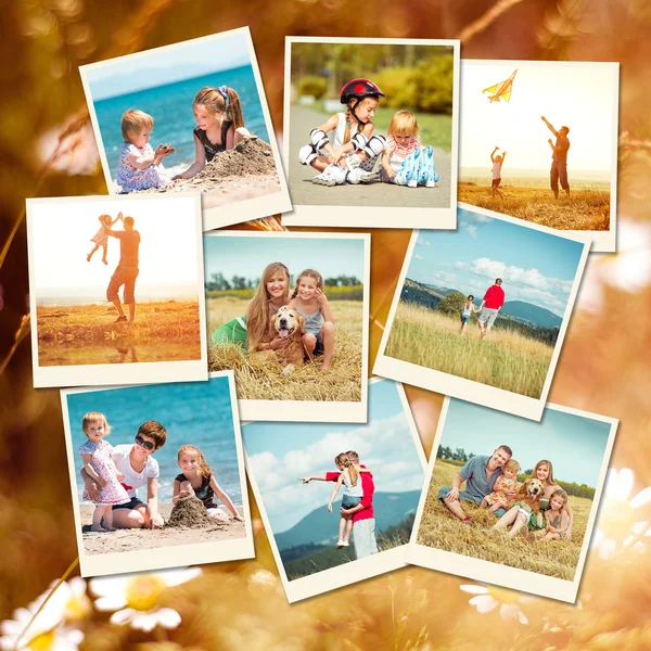 Collage of Family on vacation — Stock Photo, Image