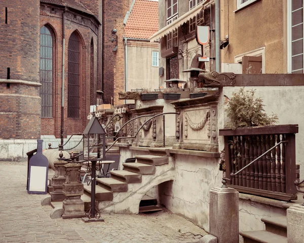 Lange Market street in Gdansk — Stockfoto