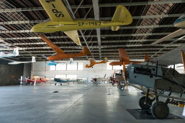 POLAND - JUL,  2015:  Exhibition plane in the aviation Museum. Krakow