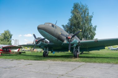 POLAND - JUL,  2015:  Exhibition plane in the aviation Museum. Krakow