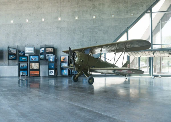 POLAND - JUL,  2015:  Exhibition plane in the aviation Museum. Krakow — Stock Photo, Image