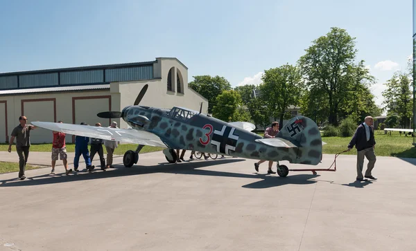 POLAND - JUL,  2015:  Exhibition plane in the aviation Museum. Krakow — Stock Photo, Image