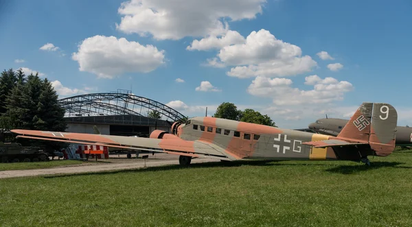 POLAND - JUL,  2015:  Exhibition plane in the aviation Museum. Krakow — стокове фото