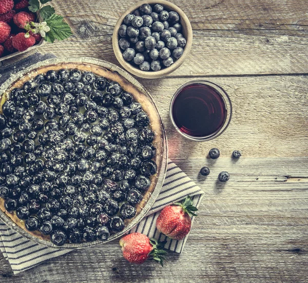 Tarta con frambuesas — Foto de Stock