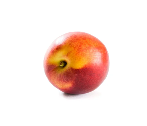 Na białym tle owoc nektarynka — Zdjęcie stockowe
