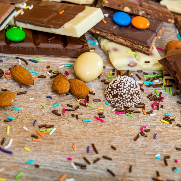 Cioccolato e caramelle — Foto Stock