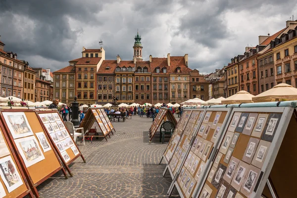 Gata i gamla stan Warszawa — Stockfoto