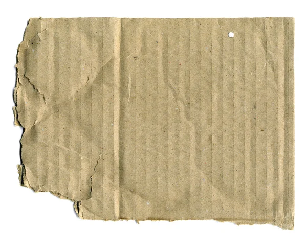 Brown corrugated cardboard torn — Stock Photo, Image