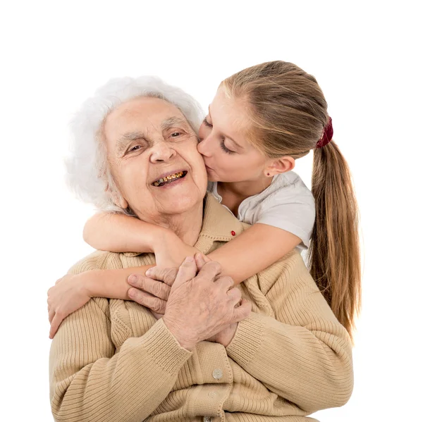 Menina com avó — Fotografia de Stock