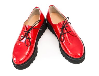 Çift kırmızı rugan çizme