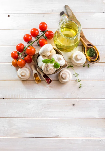 Ingredience na vaření vegetariánské jídlo — Stock fotografie