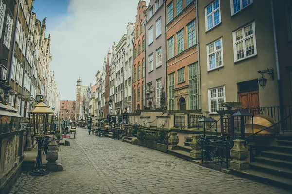 Rua Long Market em Gdansk — Fotografia de Stock