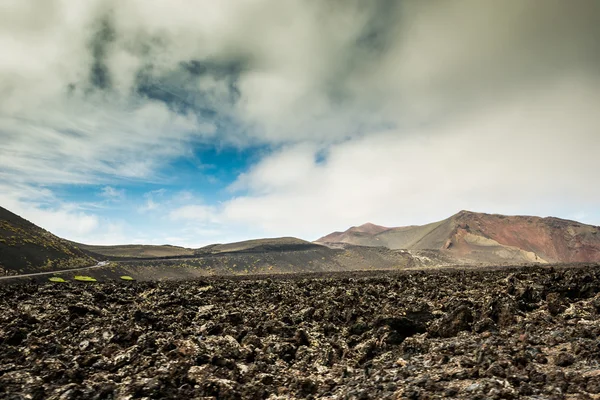 Vulcano e deserto di lava — Foto Stock