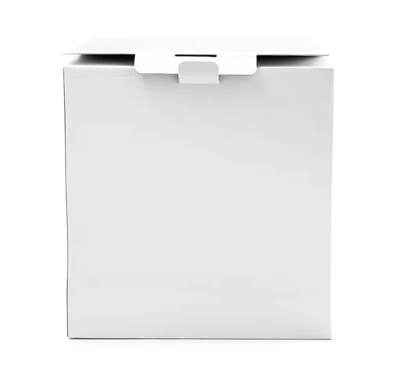Caixa branca isolada — Fotografia de Stock
