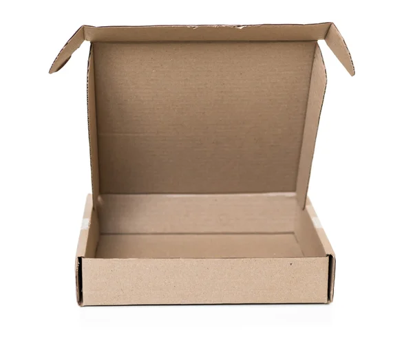 Cardboard box on white — Stock Photo, Image