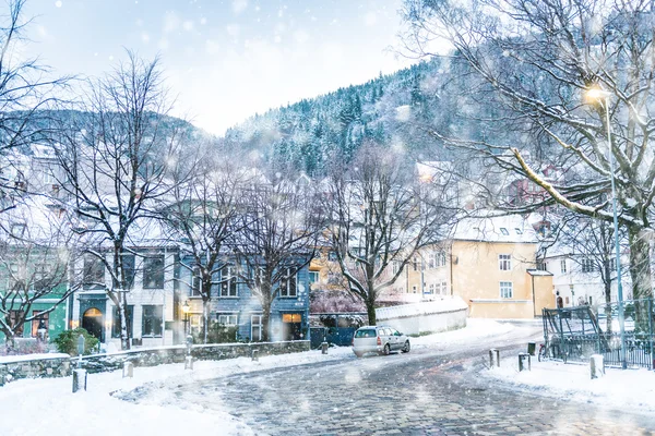 Historiska delen av Bergen — Stockfoto