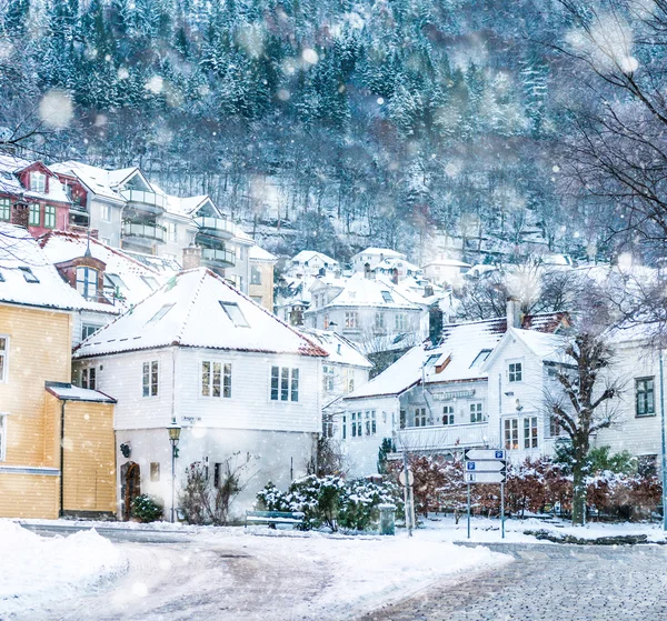 Historiska delen av Bergen — Stockfoto