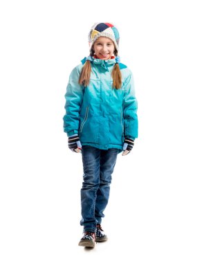 sıcak giysiler, küçük kız
