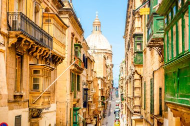 Valletta Eski Kasabası 'nda Carmel Dağı' ndaki Meryem Ana 'nın Bazilikası Malta' da