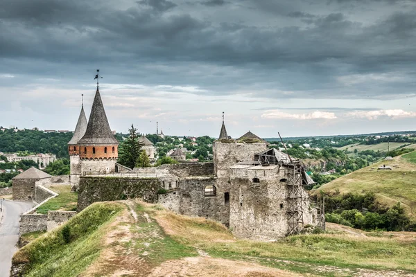 Średniowieczny zamek Forteca w Kamjanca-Podolskiego — Zdjęcie stockowe