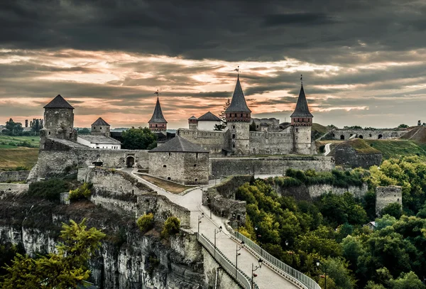 Vista de la fortaleza de Kamenetz-Podolsky — Foto de Stock