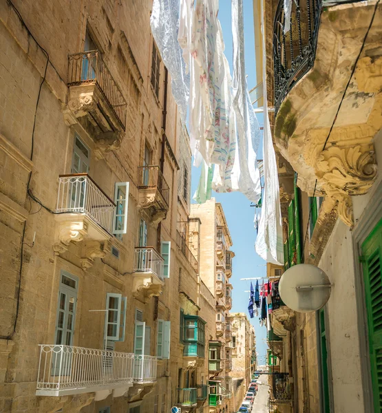 Strada nel centro storico di La Valletta — Foto Stock