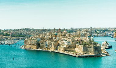 panoramic view on Valletta clipart