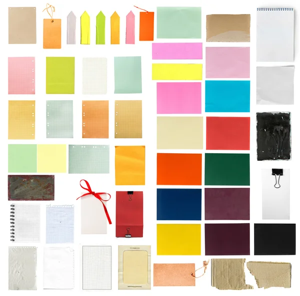 Collage of paper stationery — Stock Photo, Image