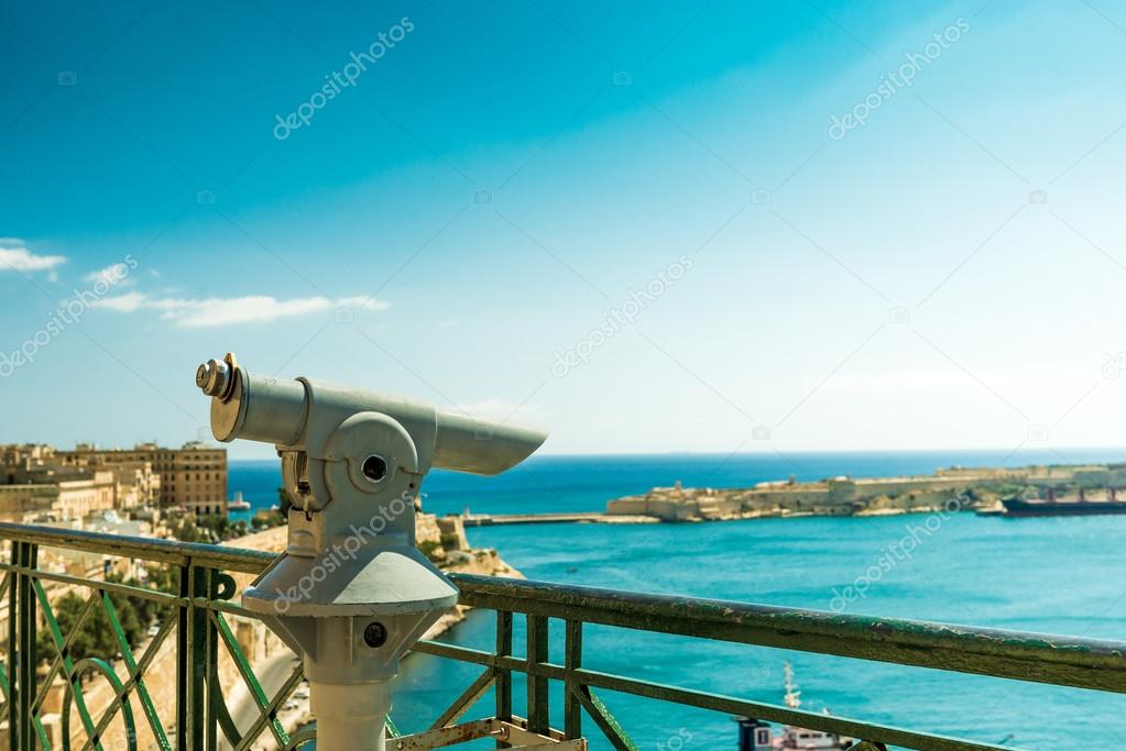 observation deck with panoramic view of Valletta