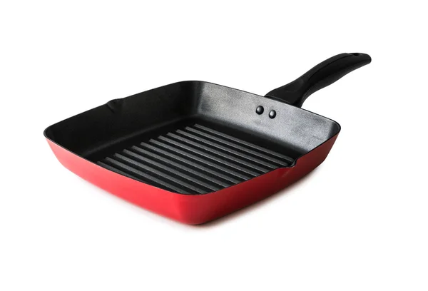 Grill pan isolated on white — Stock Photo, Image