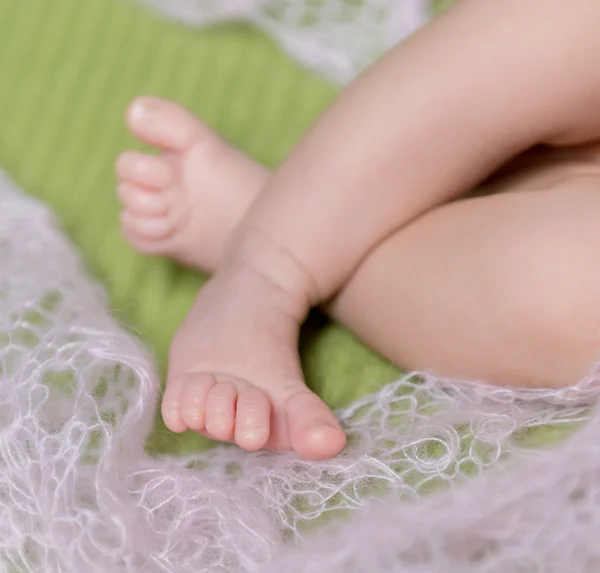 Pernas de bebê recém-nascido bonito — Fotografia de Stock