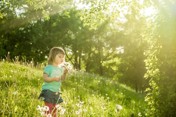 Ragazzina felice sul campo — Foto Stock