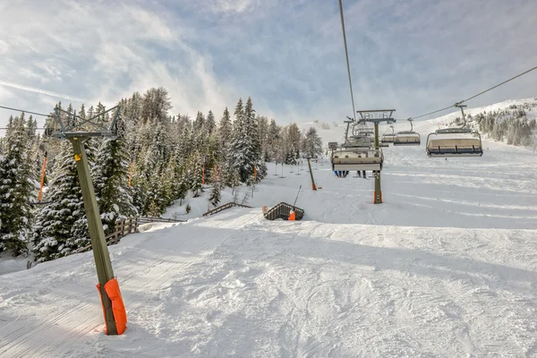 Chairlift at ski resort