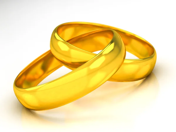 स्वर्ण शादी की अंगूठी — स्टॉक फ़ोटो, इमेज
