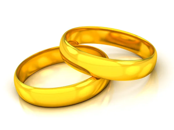 Golden wedding rings — Stock Photo, Image