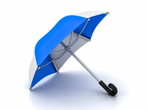 Blue and white umbrella — Stock Photo, Image