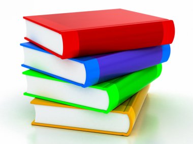 multi-colored books