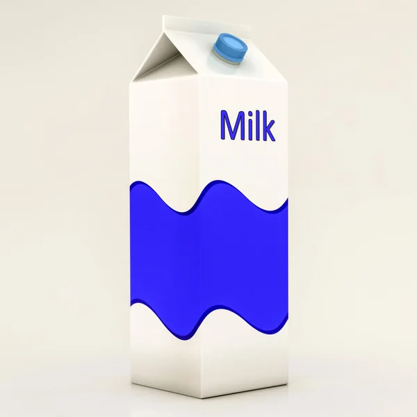 Caixa de cartão de leite — Fotografia de Stock