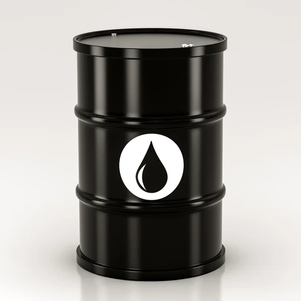 Black metal barrels — Stock Photo, Image