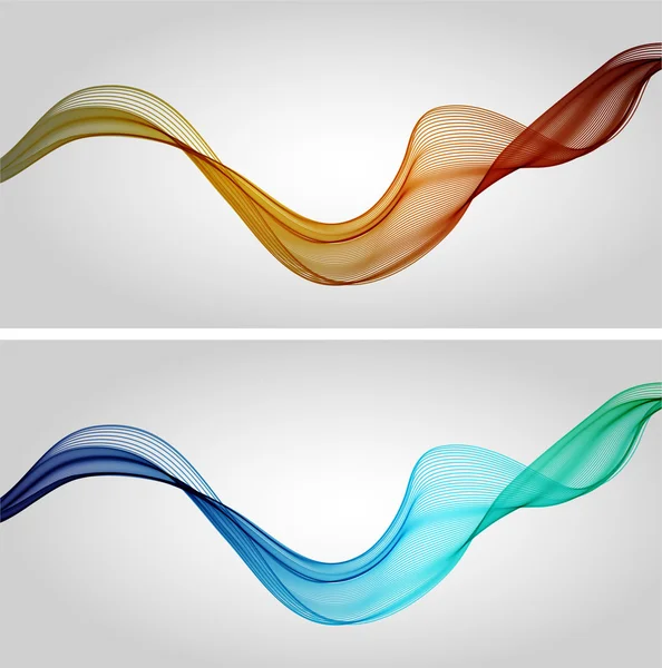 Ondas de color abstractas — Vector de stock