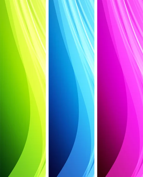 Ondas de color abstractas — Vector de stock