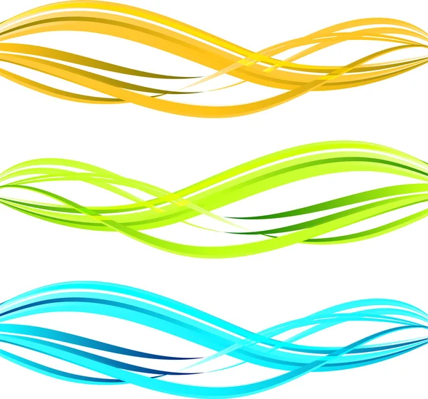 Ondas de color abstractas — Vector de stock